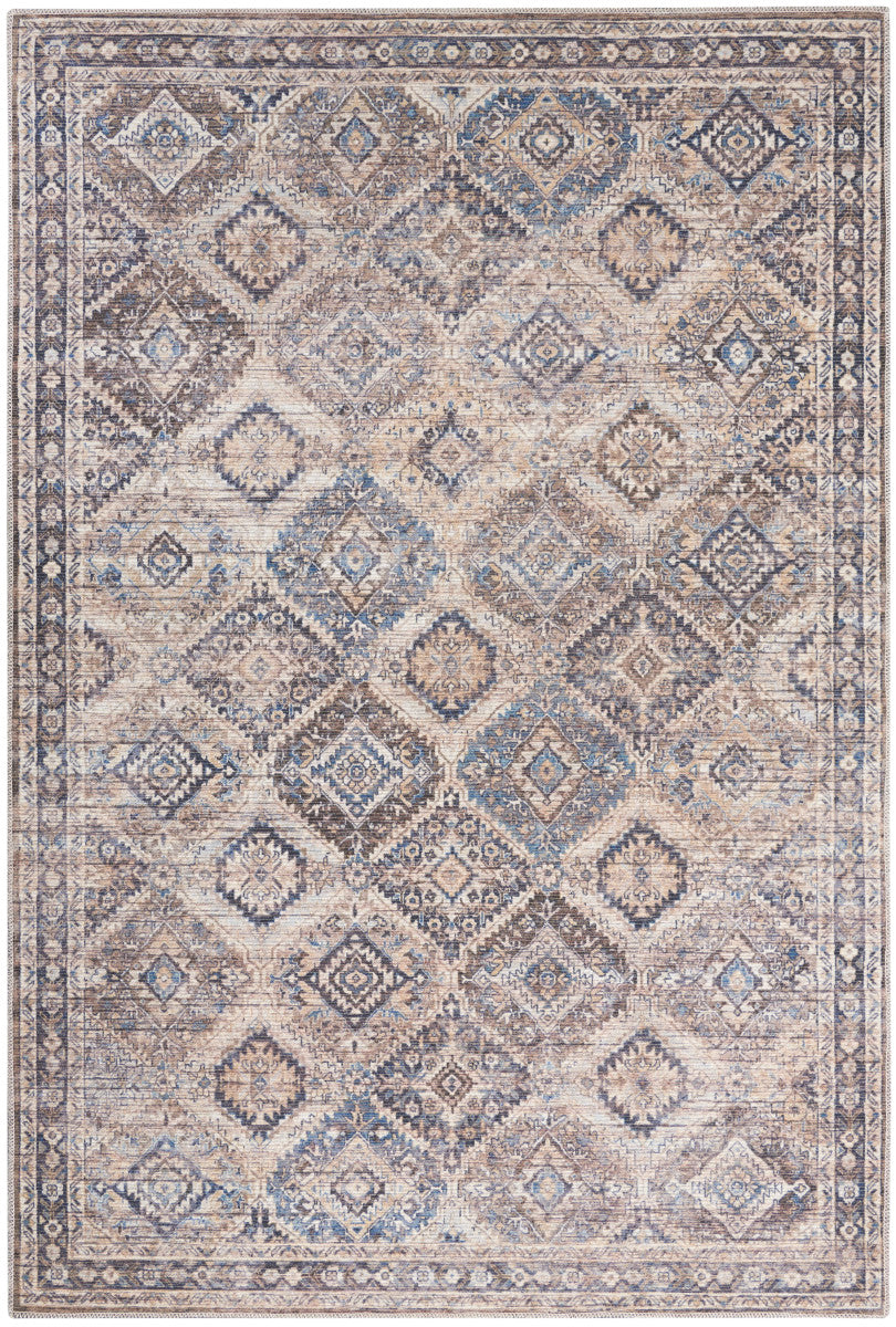 Nourison New Concept Ivory & Latte Machine Washable Rug - 5'3" x 7'3"