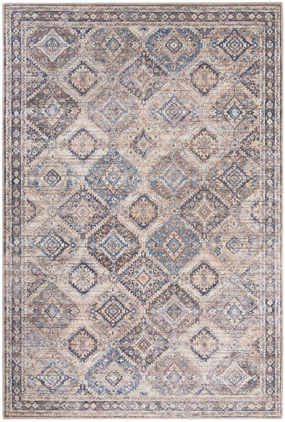 Nourison New Concept Ivory & Latte Machine Washable Rug - 5'3" x 7'3"