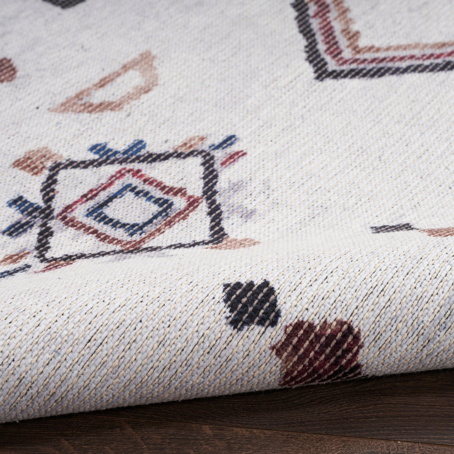 Nourison New Concept Ivory & Multicolor Machine Washable Rug - Texture
