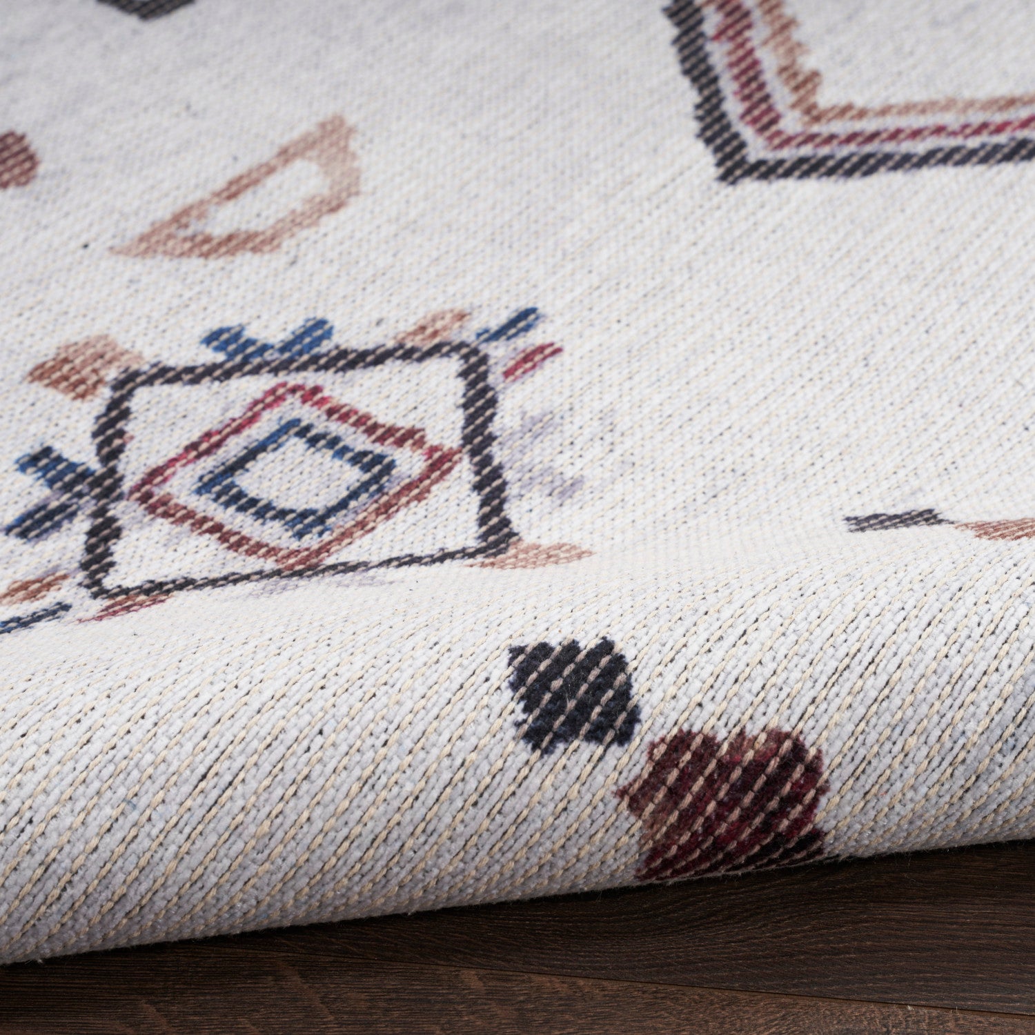 Nourison New Concept Ivory & Multicolor Machine Washable Rug - Texture