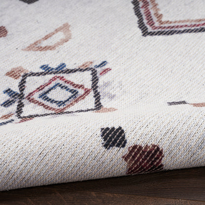 Nourison New Concept Ivory & Multicolor Machine Washable Rug - Texture