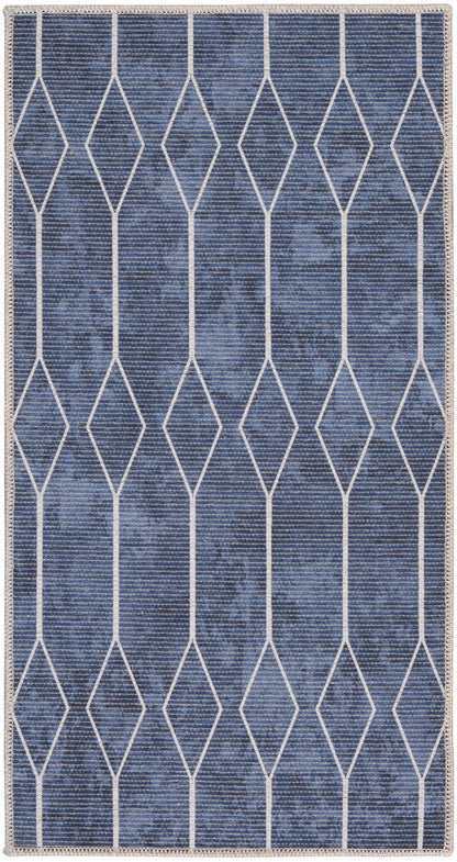 Nourison New Concept Navy Machine Washable Rug - 2' x 3'9"