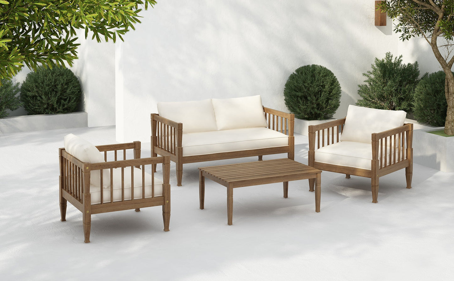 Terrace 4 Piece Acacia Wood Patio Set