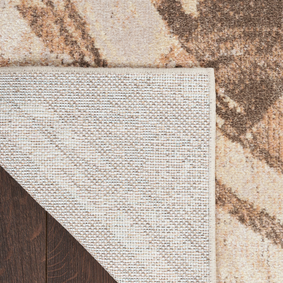 Nourison Astra Beige Pet Friendly Machine Washable Rug - Corner