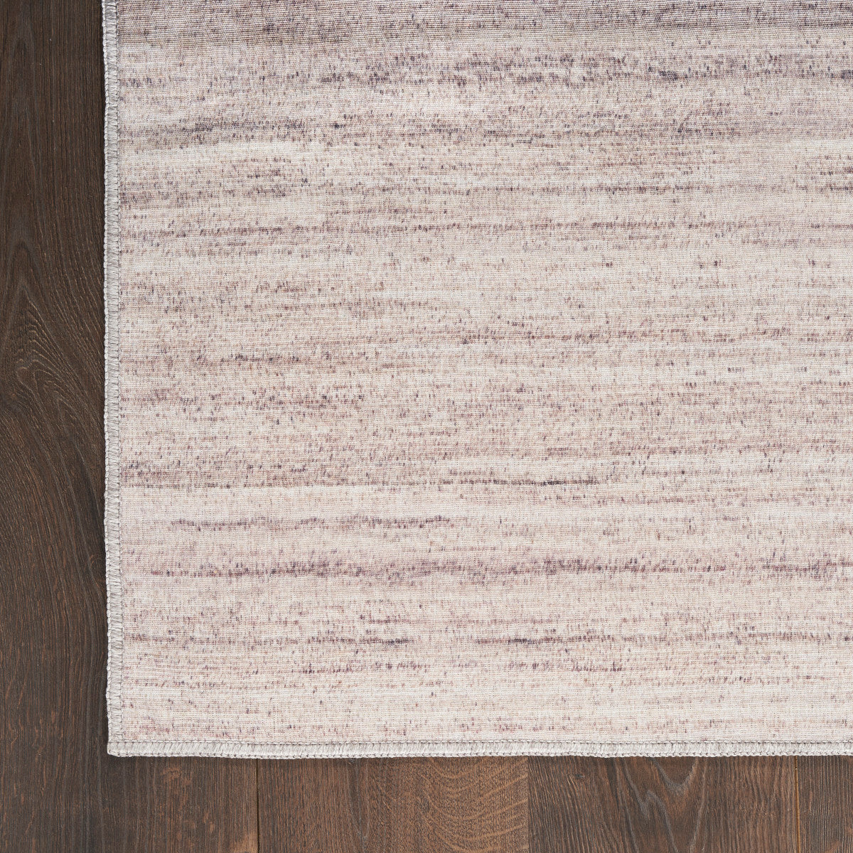 Nourison Essentials Loom Woven Ivory & Mocha Machine Washable Rug - Corner