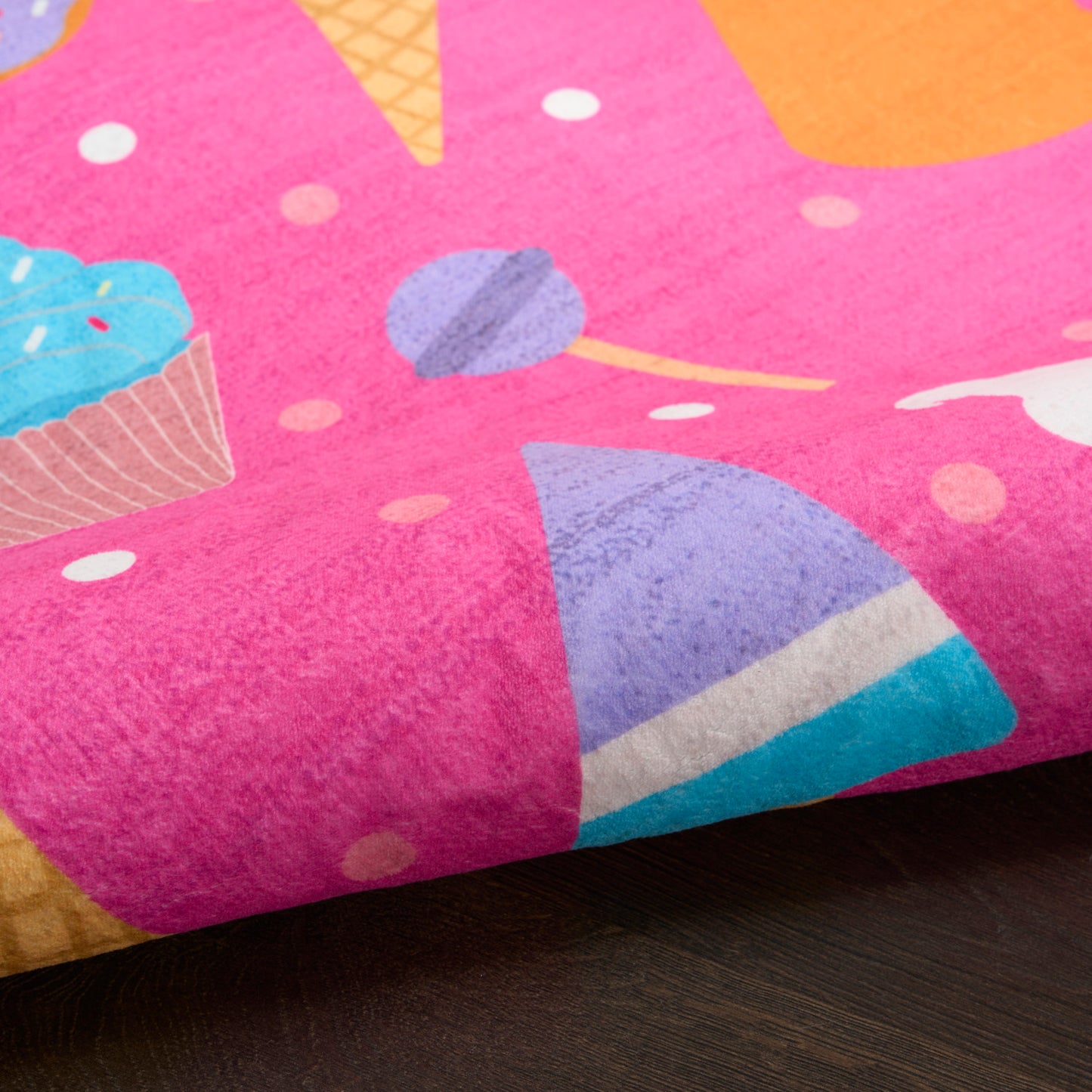 Nourison Imagination Pink & Multicolor Machine Washable Rug - Texture