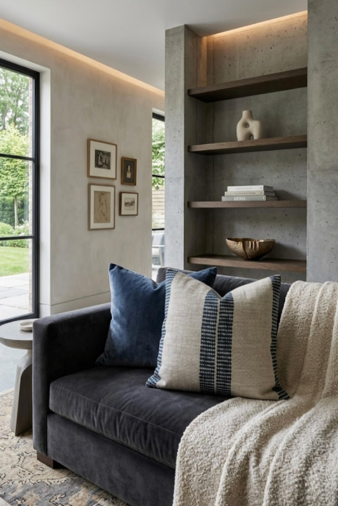 Band Pillow in Indigo