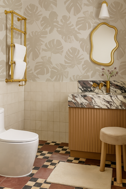 Monstera Leaf Wallpaper, neutral