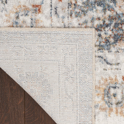 Nourison Astra Ivory & Multicolor Pet Friendly Machine Washable Rug - Corner