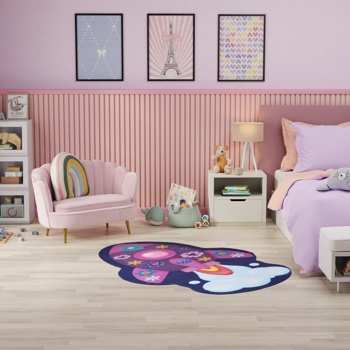 Nourison Imagination Multicolor Machine Washable Rug - Room Scene