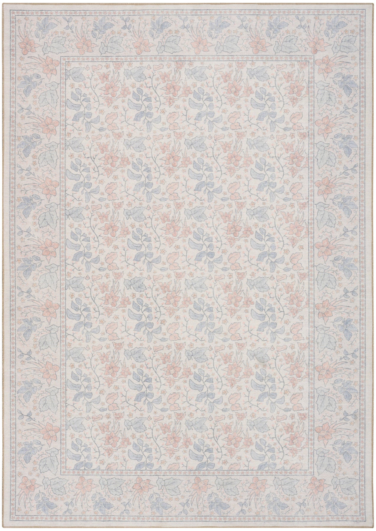 Nourison Botanical Ivory & Multicolor Machine Washable Rug - Main