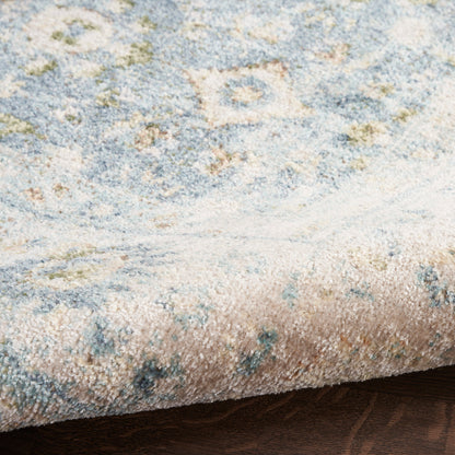 Nourison Astra Teal & Beige Pet Friendly Machine Washable Rug - Texture