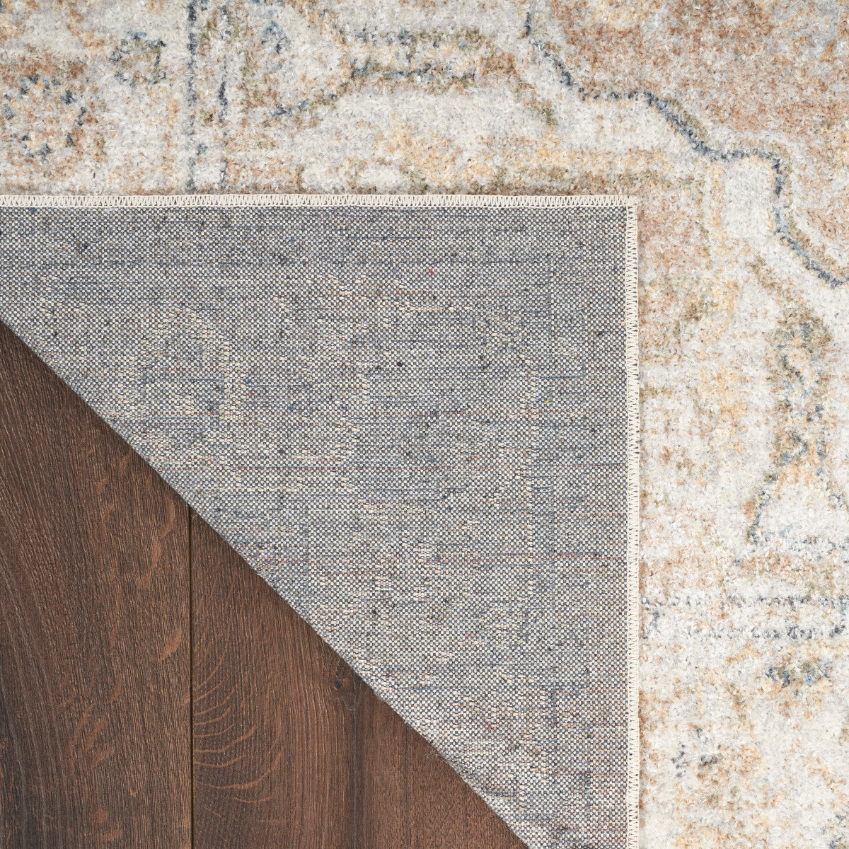 Nourison Astra Beige Pet Friendly Machine Washable Rug - Corner