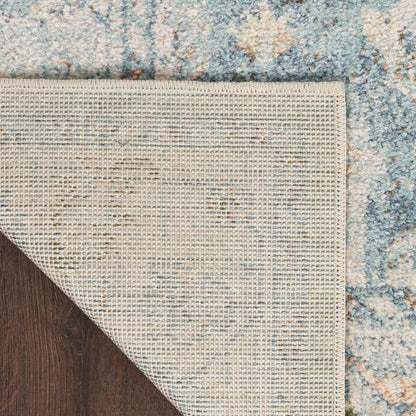 Nourison Astra Light Blue Pet Friendly Machine Washable Rug - Corner