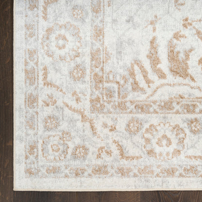 Nourison Astra Grey Pet Friendly Machine Washable Rug - Corner