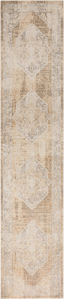 Nourison Astra Beige Pet Friendly Machine Washable Rug - 2'2" x 8'