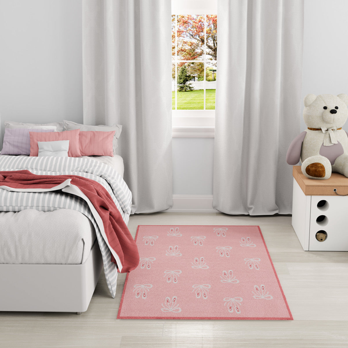 Nourison Imagination Pink Machine Washable Rug - Room Scene