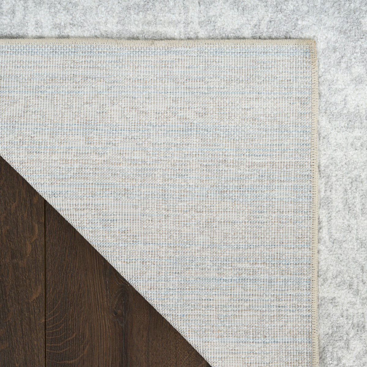 Nourison Astra Grey Pet Friendly Machine Washable Rug - Corner