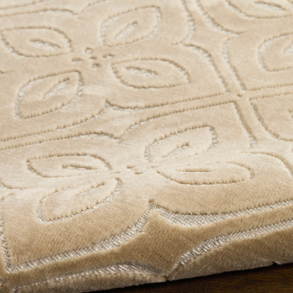 Nourison Charm Beige & Ivory Pet Friendly Machine Washable Rug - Texture