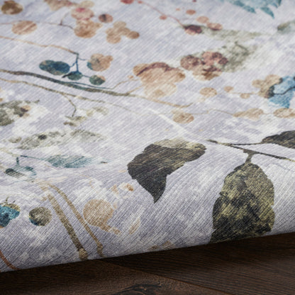 Nourison Grey & Multicolor Machine Washable Rug - Texture