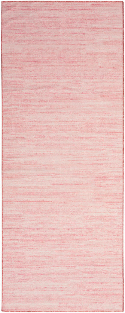Nourison Essentials Loom Woven Pink Machine Washable Rug - 2'2" x 8'