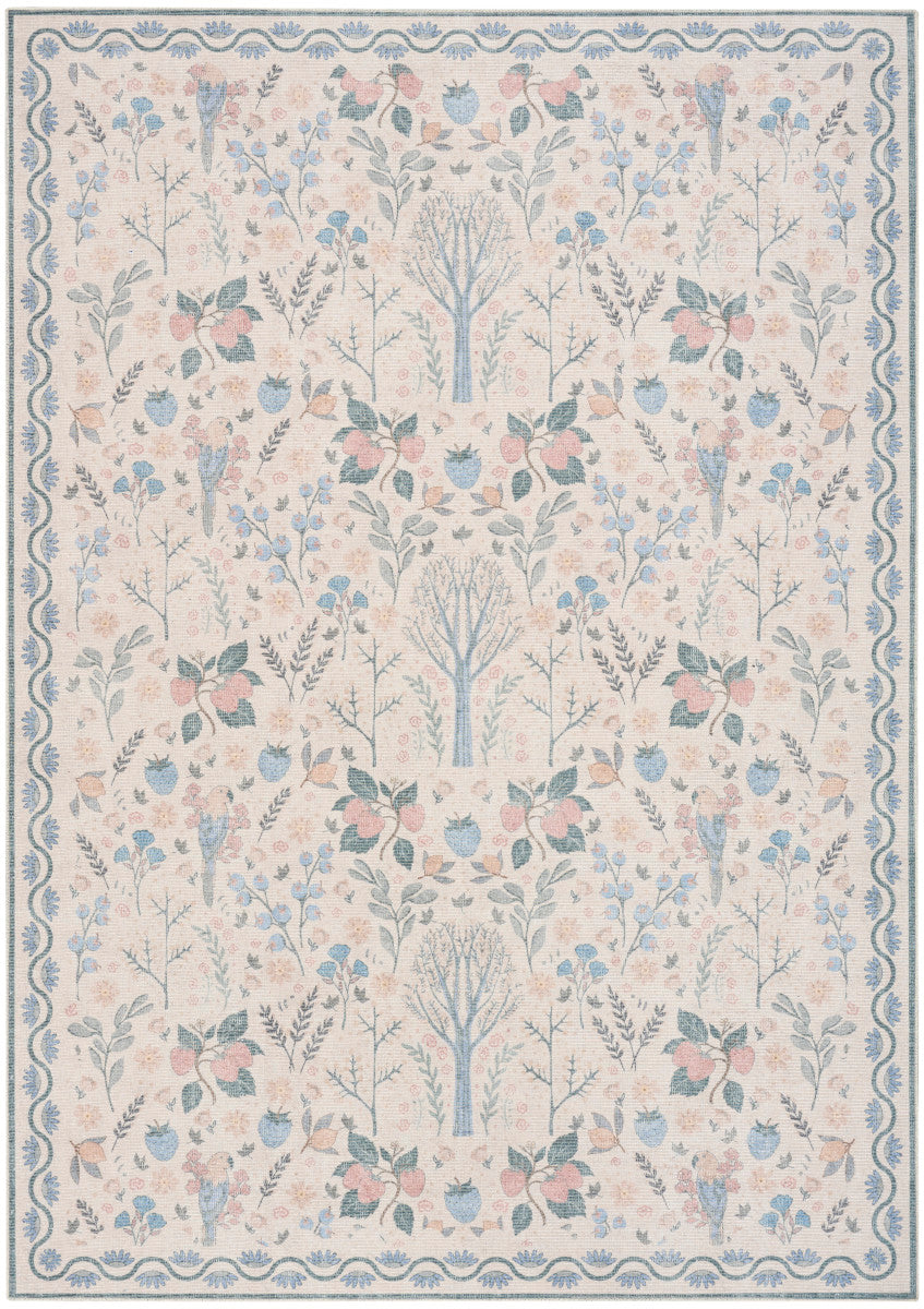 Nourison Botanical Ivory & Multicolor Machine Washable Rug - 5' x 7'