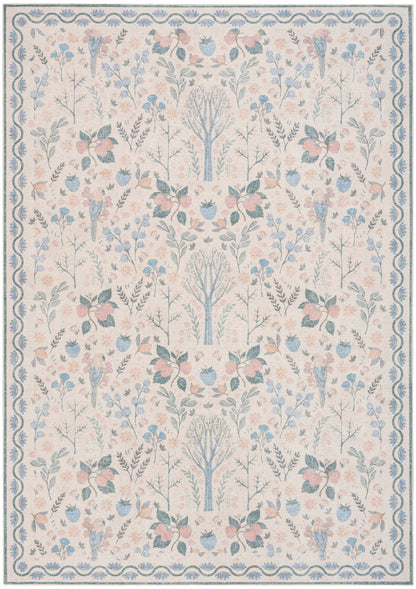 Nourison Botanical Ivory & Multicolor Machine Washable Rug - 5' x 7'