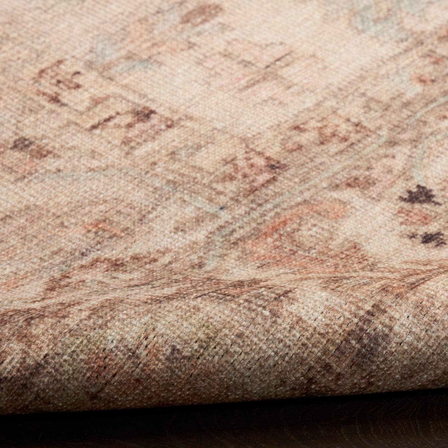 Nourison Vintage Beige Machine Washable Rug - Texture