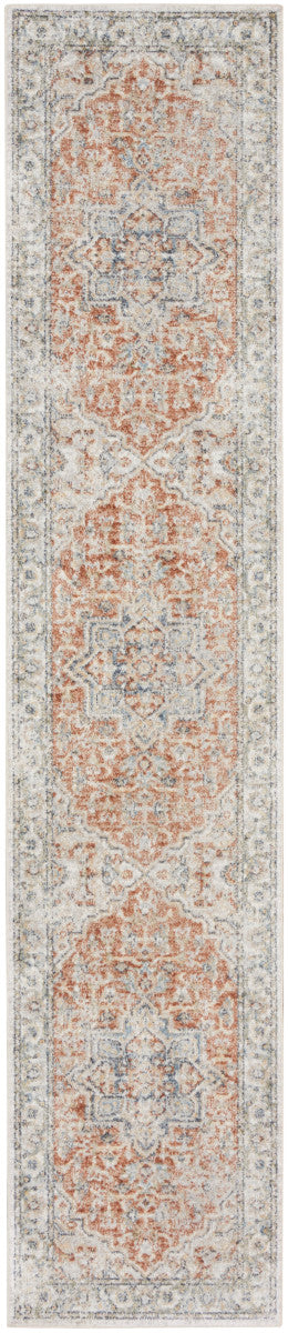 Nourison Astra Gold & Multicolor Pet Friendly Machine Washable Rug - 2'2" x 10'