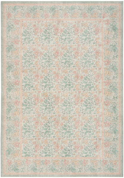 Nourison Botanical Green & Multicolor Machine Washable Rug - 5' x 7'