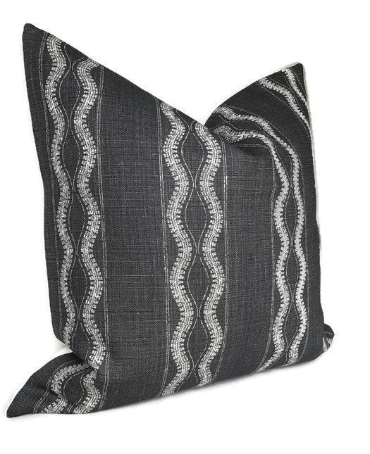Zanzibar Pillow in Charcoal