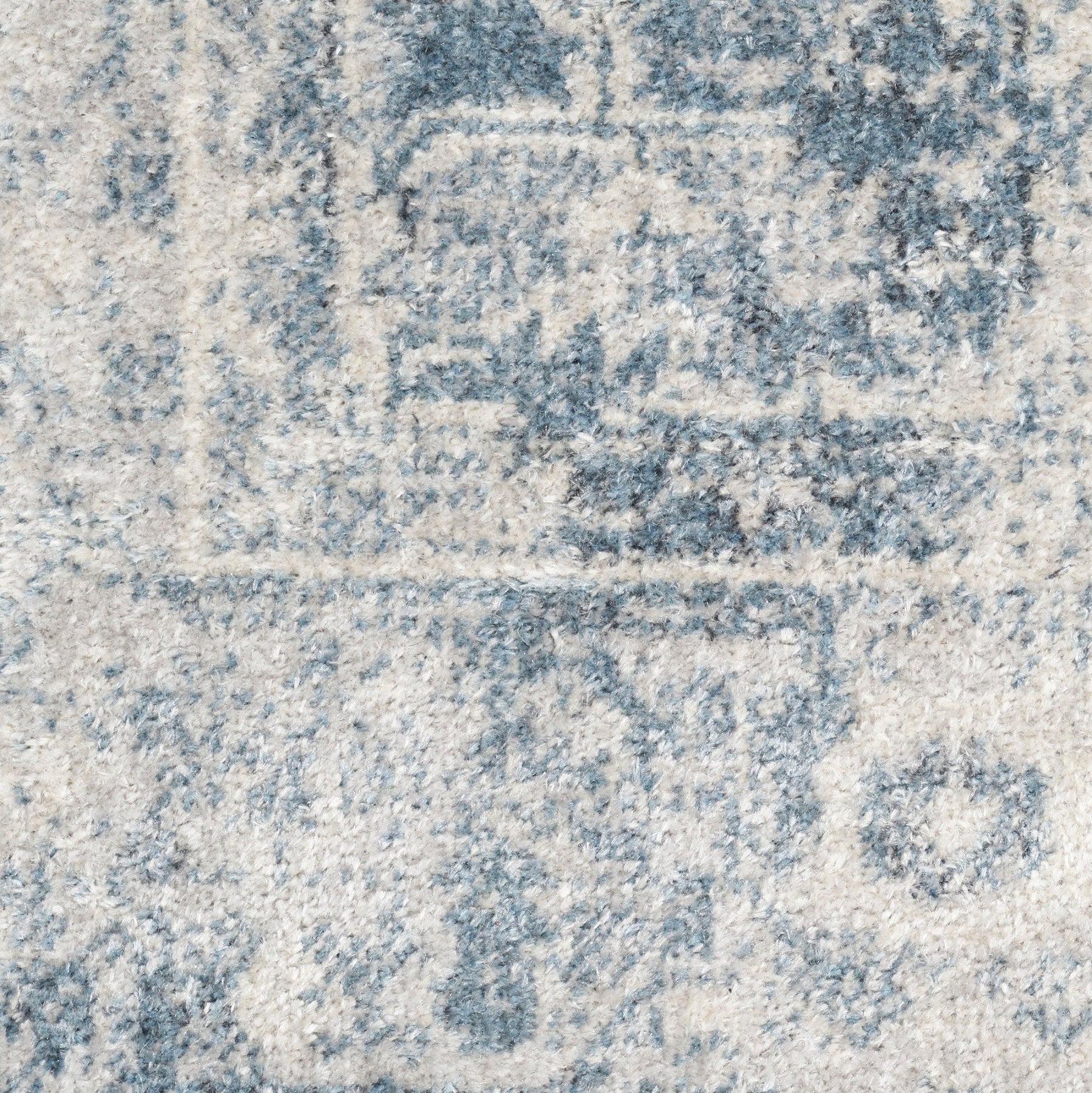 Nourison Astra Blue & Ivory Pet Friendly Machine Washable Rug - Swatch