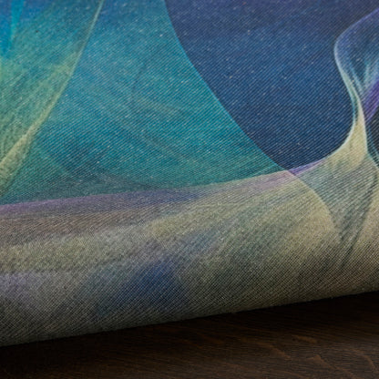 Nourison Blue & Multicolor Machine Washable Rug - Texture