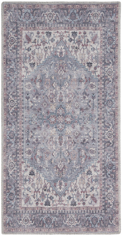 Nourison New Concept Grey Machine Washable Rug - 2' x 3'9"