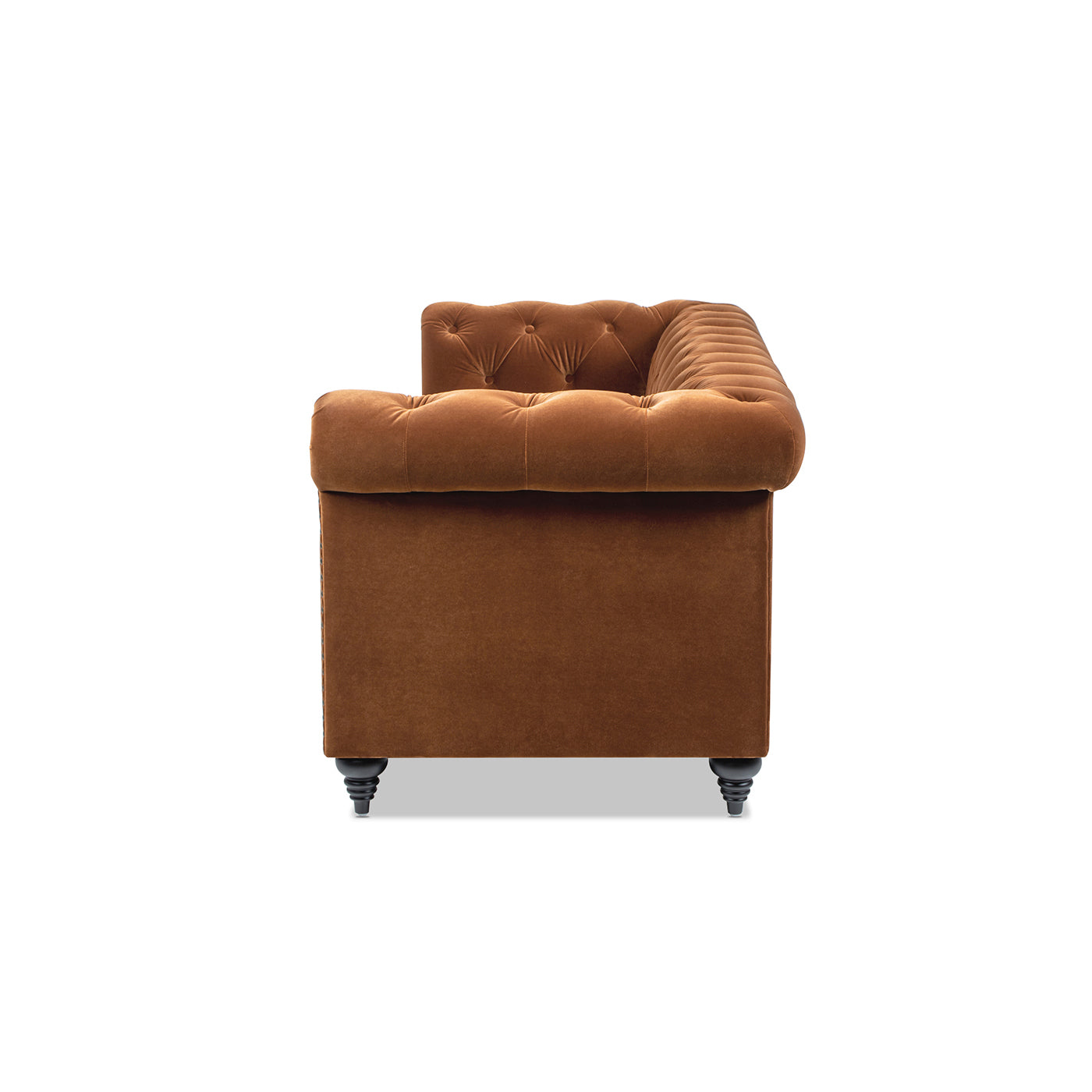 Alto Tufted Chesterfield Velvet Sofa - Burnt Orange