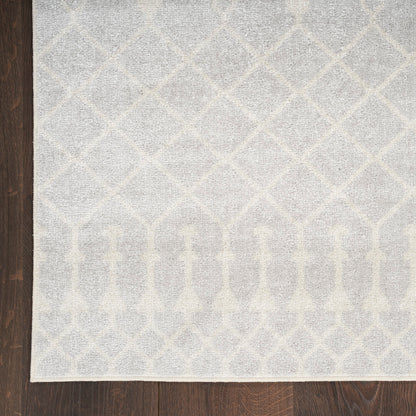 Nourison Astra Grey Pet Friendly Machine Washable Rug - Corner