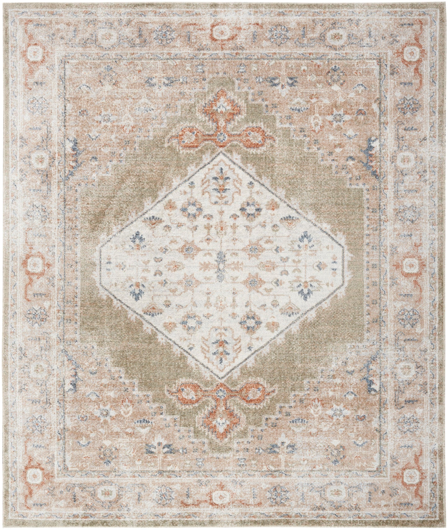 Nourison Astra Sage & Multicolor Pet Friendly Machine Washable Rug - Main
