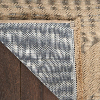 Nourison Jute Loom Woven Natural & Beige Machine Washable Rug - Corner