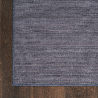 Nourison Essentials Loom Woven Navy Machine Washable Rug - Corner