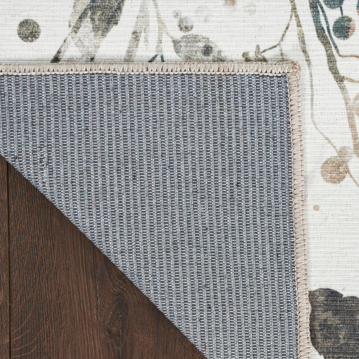Nourison Ivory & Multicolor Machine Washable Rug - Corner