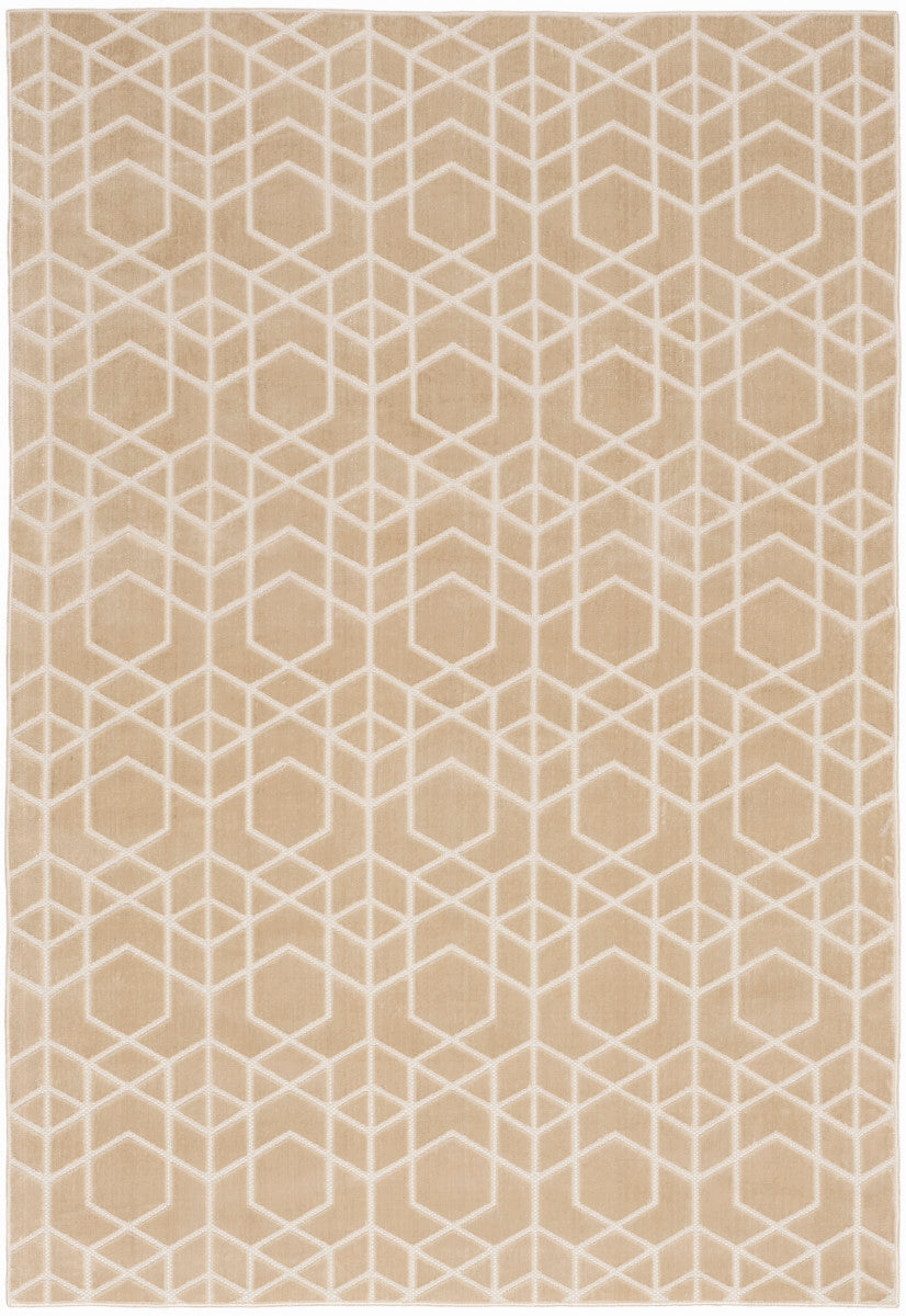Nourison Charm Beige & Ivory Pet Friendly Machine Washable Rug - 5' x 7'