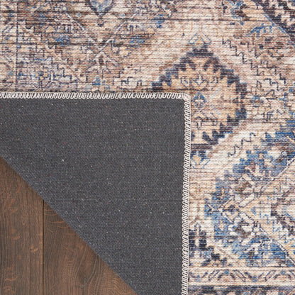 Nourison New Concept Ivory & Latte Machine Washable Rug - Corner