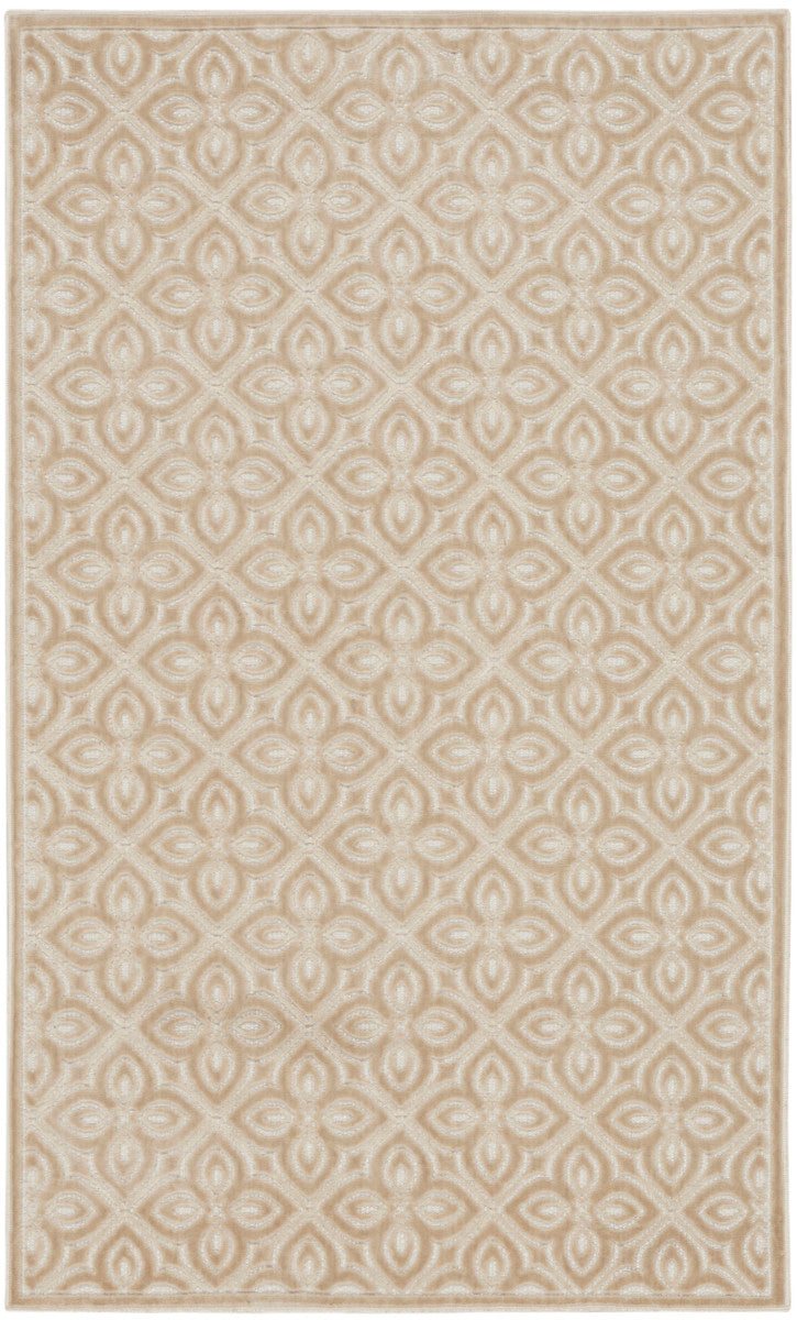 Nourison Charm Beige & Ivory Pet Friendly Machine Washable Rug - 2' x 3'