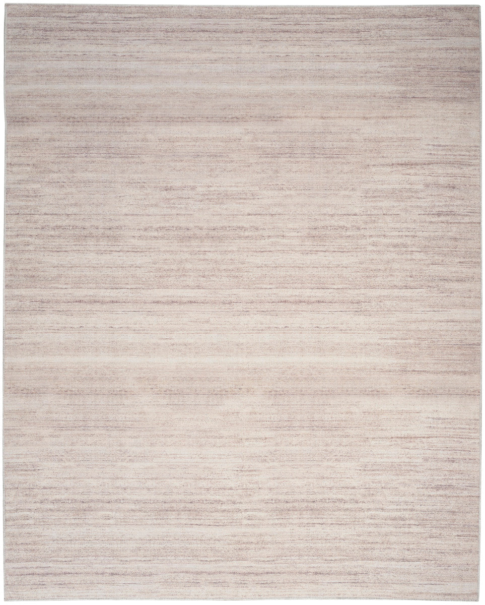 Nourison Essentials Loom Woven Ivory & Mocha Machine Washable Rug - 9'2" x 12'