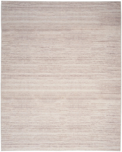 Nourison Essentials Loom Woven Ivory & Mocha Machine Washable Rug - 9'2" x 12'