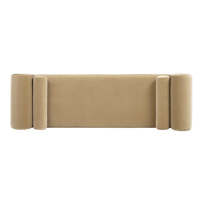 Mason Arched Arm Bench with Bolster Pillows