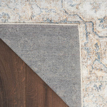 Nourison Astra Silver Grey Pet Friendly Machine Washable Rug - Corner