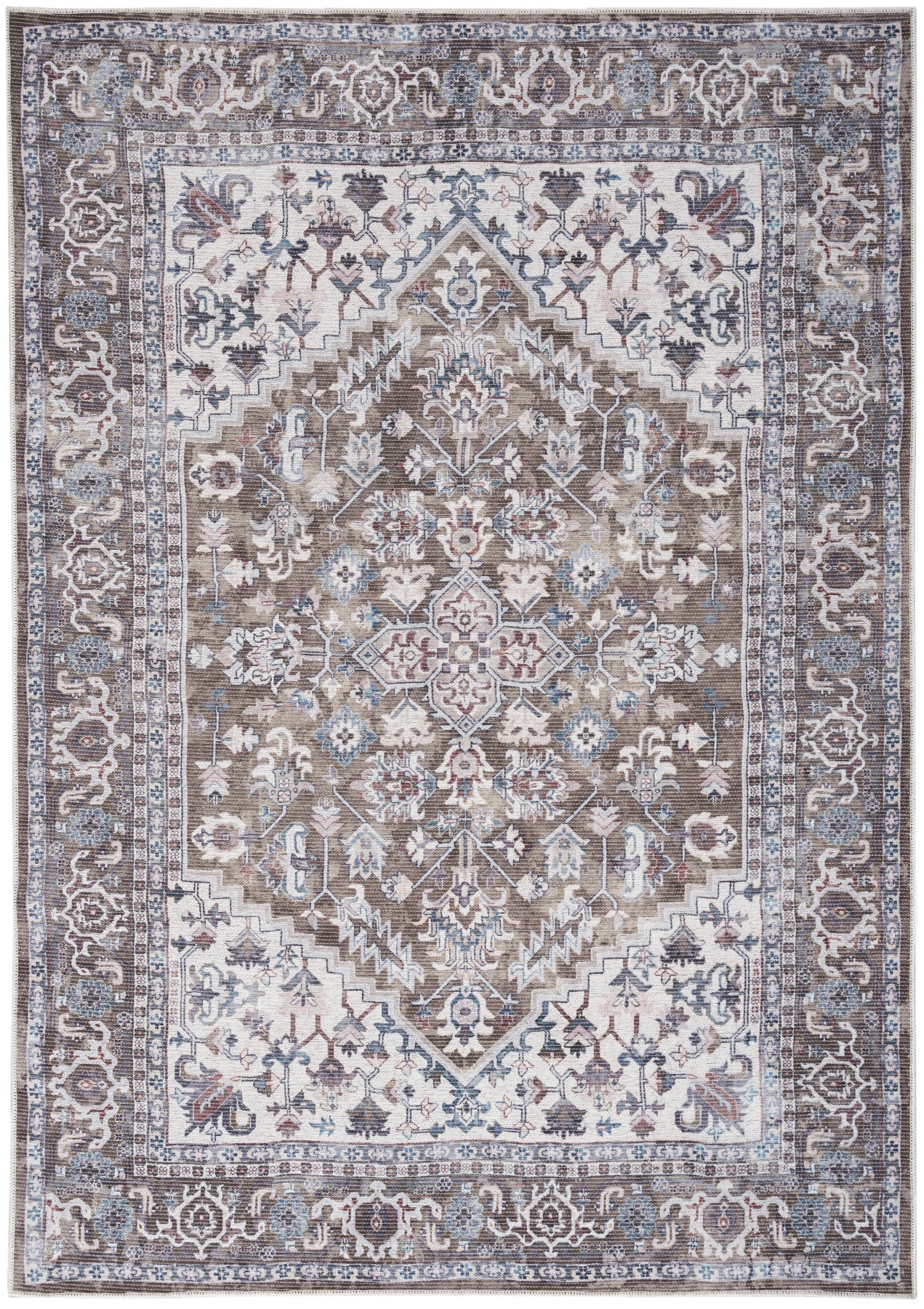 Nourison New Concept Olive & Ivory Machine Washable Rug - Main