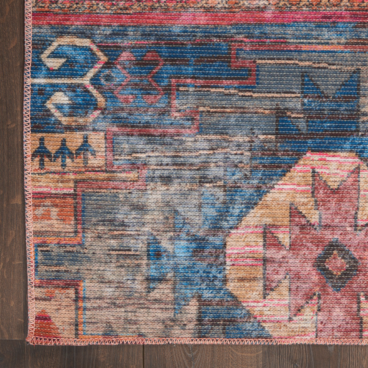 Nourison New Concept Multicolor Machine Washable Rug - Corner