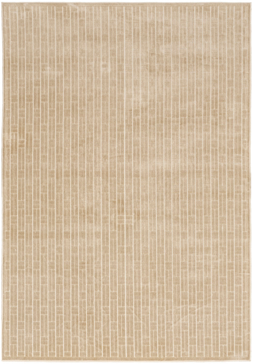 Nourison Charm Beige & Ivory Pet Friendly Machine Washable Rug - 5' x 7'